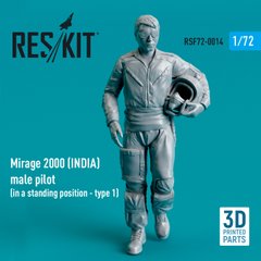 1/72 Scale Model Mirage 2000 Pilot (INDIA) (Standing - Type 1) Reskit RSF72-0014