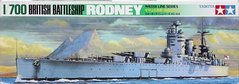 Сборная модель 1/700 британский линкор Родни Rodney Bri. Battleship Tamiya 77502