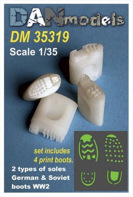 1/35 Boot Track Set (2 types of soles, german and Soviet boots) DAN Models 35319