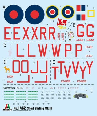 Збірна модель 1/72 літак Stirling Mk. III Italeri 1462