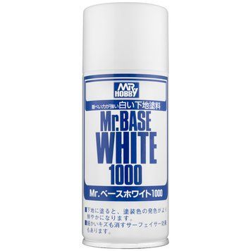 Нітрогрунт білий в аерозолі Mr.Base White 1000 (180 ml.) Mr.Hobby B-518