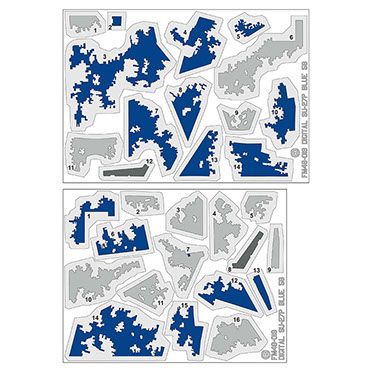 Маски для камуфляжа 1/48 на самолет Су-27 "Синий 58" ВВС Украины Foxbot FM48-019, В наличии