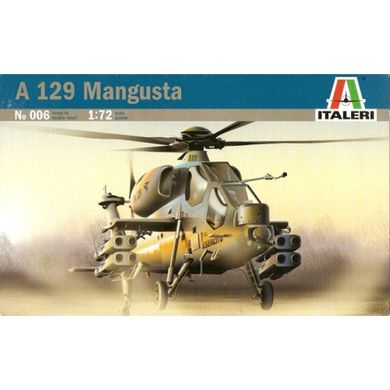 Збірна модель 1/72 вертоліт Мангуста A-129 Mangusta Italeri 0006