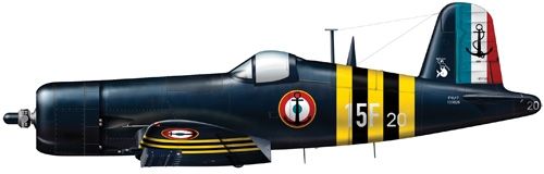 Збірна модель 1/72 Літака F4U-7 Corsair Italeri 1313