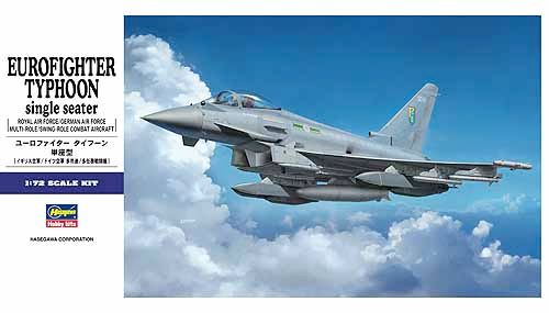 Збірна модель 1/72 літак Eurofighter Typhoon single seater (Display Stand Bonus Parts!) Hasegawa 015