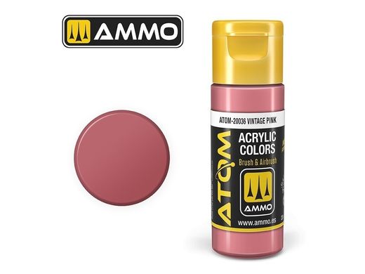 Acrylic paint ATOM Vintage Pink Ammo Mig 20036