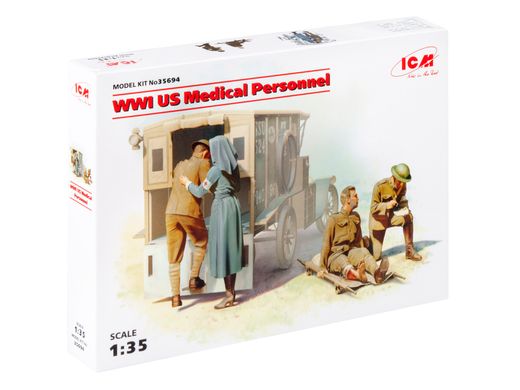 Figures 1/35 Medical personnel of the USA and the Soviet Union (4 figures) ICM 35694