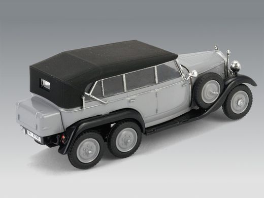 Збірна модель 1/72 G4 (виробництва 1935 р.) з м'яким дахом, Німецький легковий автомобіль 2 Світової війни, складання без клею. ICM 72472