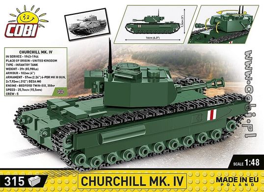 Навчальний конструктор танк CHURCHILL Mk. IV COBI 2717