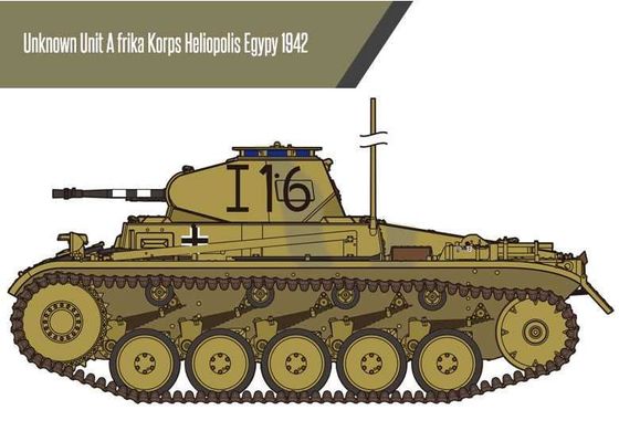 Збірна модель 1/35 танк German Panzer II Ausf.F North Africa Academy 13535