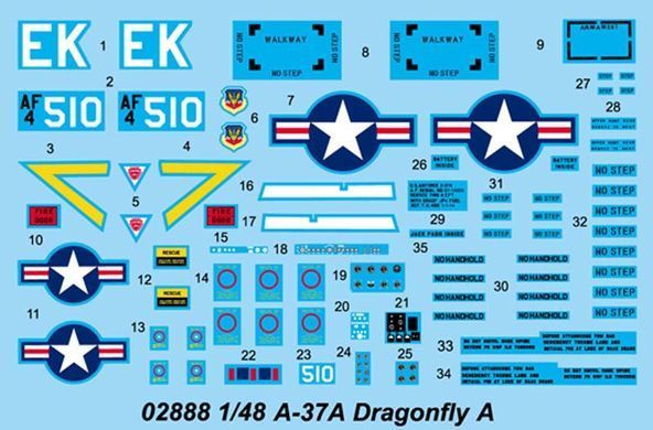Збірна модель 1:48 літак A-37A Dragonfly Trumpeter 02888