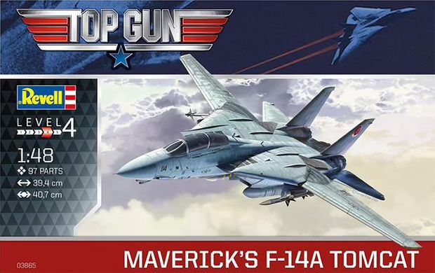Сборная модель 1/48 Самолет Top Gun Maverick's F-14A Tomcat Revell 03865