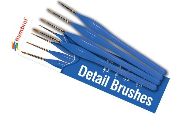 Набір пензлів для деталей Detail Sable Brush Pack Humbrol AG4304