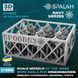 Scale model 1:350 Kriegsmarine wire rope reels for Bismarck, Scharnhorst, Gneisenau, Tirpirtz (15pcs.) SPALAH 00853