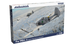 Prefab model 1/48 aircraft Fw 190A-4 Engine Flaps & Two Wing Guns Eduard 84117