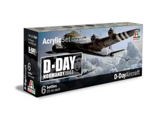 Set of acrylic paints D-DAY Normandy plane 6 pieces Italeri 445AP