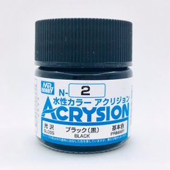 Акрилова фарба Acrysion (N) Black Mr.Hobby N002