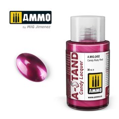 Металлическое покрытие A-STAND Candy Ruby Red Рубиново-красный Ammo Mig 2452