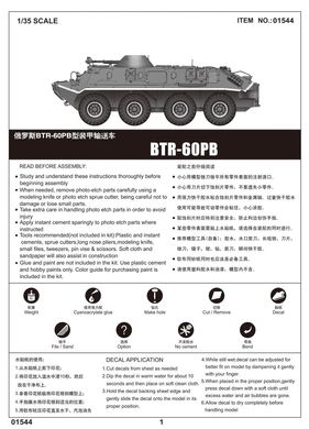 Сборная модель 1/35 бронетранспортера БТР-60ПБ Trumpeter 01544
