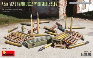 Набір 1/35 боєприпасів 7,5 см PaK40 із снарядами MiniArt 35402