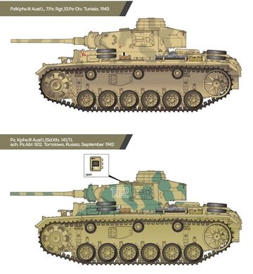 Сборная модель 1/35 танк German Panzer III Ausf.L "Battle of Kursk" Academy 13545