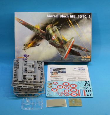 Assembled model 1/48 airplane Marcel Bloch MB. 151C.1 DW 48017