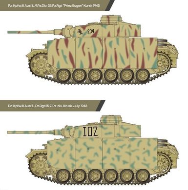 Збірна модель 1/35 танк German Panzer III Ausf.L "Battle of Kursk" Academy 13545