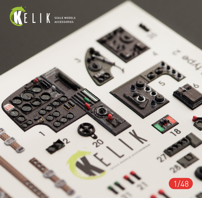 Bristol Beaufort Mk.1 type 2 3D interior decals for ICM kit (1/48) Kelik K48045, In stock