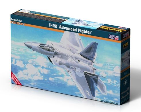 Сборная модель 1/72 самолет F-22 'Advanced Fighter' MisterCraft F06