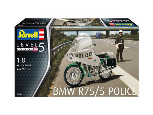 Сборная модель полицейского мотоцикла BMW R75/5 Revell 07940 1:8
