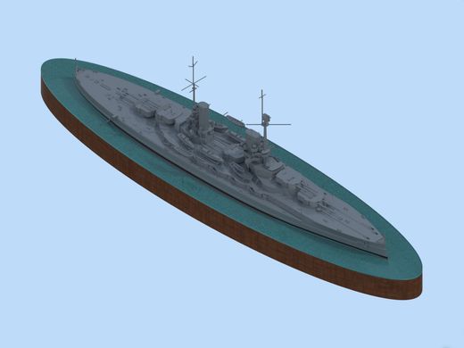 Сборная модель 1/700 König, Немецкий линейный корабль, полный корпус или по вотерлинию ICM S.014