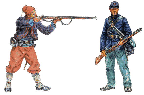 Фігури 1/72 союзна піхота та зуави Union Infantry and Zouaves Italeri 6012