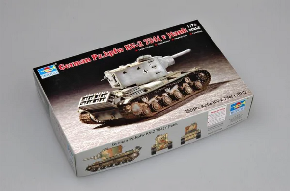 Assembled model 1:72 tank Pz.Kpfw. KV-2 754 (r) Trumpeter 07266
