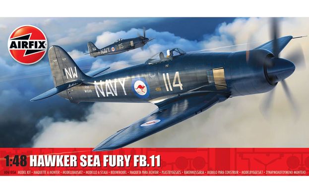 Сборная модель 1/48 – самый мощный истребитель Hawker Sea Fury FB.11 Airfix A06105A