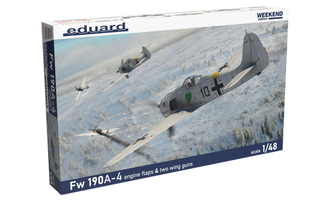 Збірна модель 1/48 літак Fw 190A-4 Engine Flaps & Two Wing Guns Eduard 84117