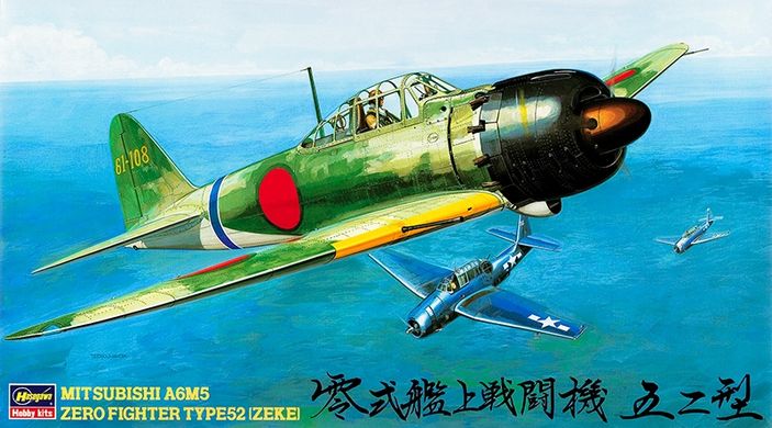 Збірна модель 1/48 гвинтовий літак Mitsubishi A6M5 Zero Fighter Type52 (Zeke) Hasegawa 09123