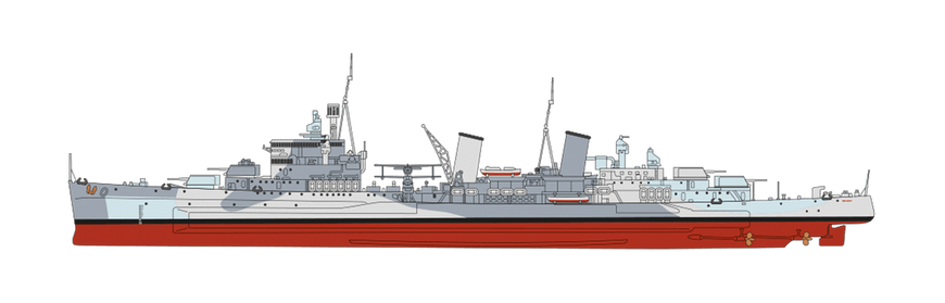 Assembly model 1/600 light cruiser HMS Belfast Airfix A04212V