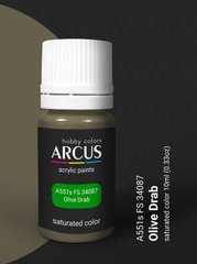 Acrylic paint FS 34087 Olive Drab (Olive gray) ARCUS A551