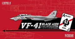 Assembled model 1/72 aircraft F-14A Tomcat - VF-41 Black Aces Limited Edition Great Wall Hobby S7202