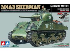 Збірна модель 1/35 Американський середній танк M4A3 Sherman; з одним двигуном Tamiya 30056