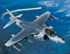Assembled model 1/32 attack aircraft McDonell-Douglas AV-8B Night Attack Harrier II Trumpeter 02285