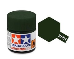 Акриловая краска XF61 Темно-зеленая (Dark Green) 10мл Tamiya 81761