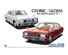 Сборная модель 1/24 автомобиль Nissan P332 Cedric/Gloria 4HT 280E Brougham '78 Aoshima 05877
