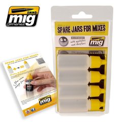 Spare cans for mixtures (4 cans of 17 ml with stirrer and dispenser) Ammo Mig 8004