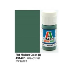 Акрилова фарба середньо зелений Flat Medium Green (I) 20ml Italeri 4314