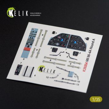3D наклейки салона МИ-4 для набора трубачов (1/35) Kelik K35004