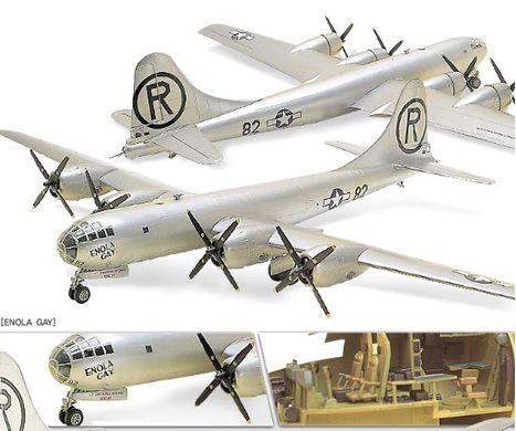 Assembled model 1/72 aircraft USAAF B-29A "Enola Gay & Bockscar" Academy 12528