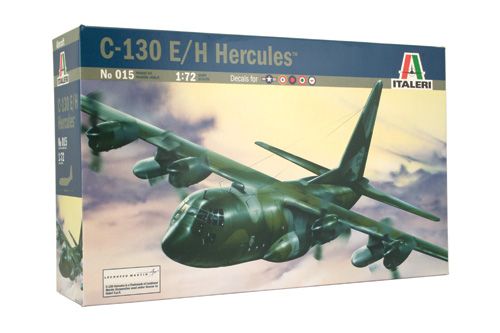 Сборная модель 1/72 самолета C-130 Hercules Italeri 0015