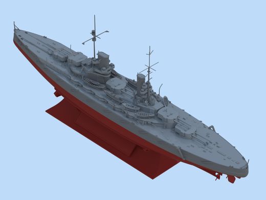 Сборная модель 1/700 «Groβer Kurfürst» (полный корпус и по ватерлинию), Немецкий линейный корабль 1 Мировой Войны ICM S.015