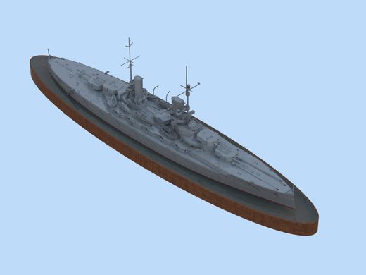 Assembled model 1/700 "Groβer Kurfürst" (full hull and waterline), German battleship 1